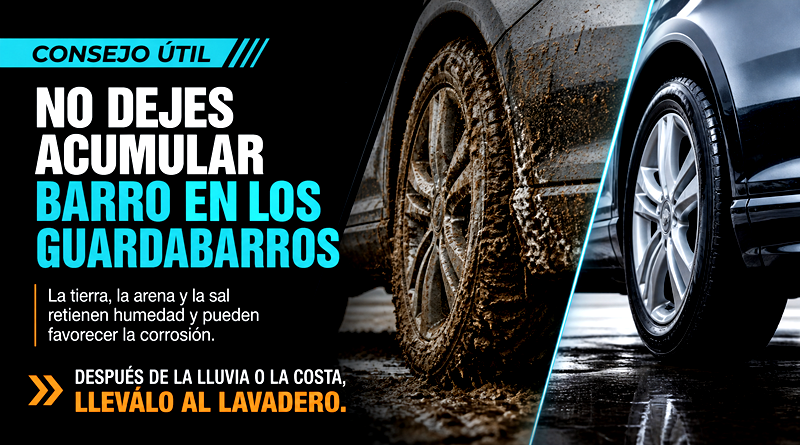 Consejo sobre barro en los guardabarros